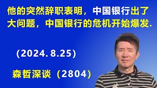 他的突然辞职表明，中国银行出了大问题，中国银行的危机开始爆发了（2024825） [upl. by Vaasta]