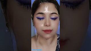 Water Transition 🌊💦 blue💙makeup💄shorts makeupmakeuptransformation hack wowleena billieeilish [upl. by Oknuj860]