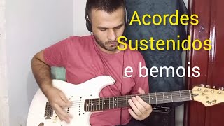 como fazer acordes sustenidos e bemois na guitarra [upl. by Ariak]