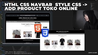 style navbar horizontal add produk html di toko online [upl. by Hepsiba]