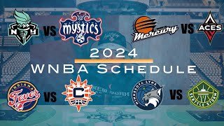 WNBA 2024 SEASON SCHEDULE REVEAL  JAYJORDANTV [upl. by Aicirtak]