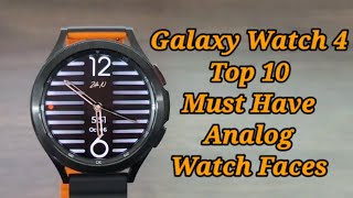 Top 10 Best Free Analog Watch Faces For Galaxy Watch 4Galaxy Watch 4 Classic [upl. by Enailuj522]