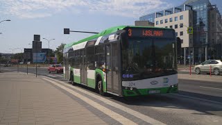 Poland Białystok bus 3 ride from Opera i Filharmonia Podlaska to Rynek Kościuszko  walk [upl. by Avrit]