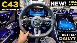 2023 MERCEDES AMG C43 Sedan ALL NEW EVERYTHING YOU NEED TO KNOW FULL InDepth Review Interior [upl. by Odraccir]