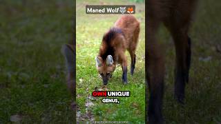 Maned wolf the tall solitary quotwolfquot that loves fruit 🍃🦊 ManedWolf WildlifeFacts CuriousFauna [upl. by Sanoy641]