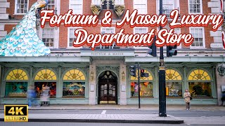 Britains Most Expensive Food Store  Fortnum amp Mason 4K Walking Tour [upl. by Blackington182]