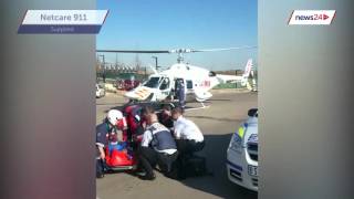 WATCH Netcare 911 ambulances airlift a patient to safety [upl. by Coppola]