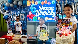 Happy 6th Birthday Uno DIY Solar System Birthday Theme Villarosa Fam Channel [upl. by Tevis]