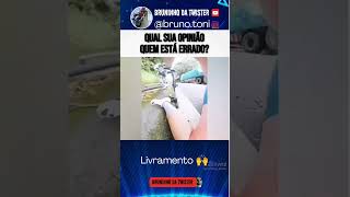 LIVRAMENTO CICLISTA QUASE VAI SE ENCONTRAR COM DEUS MAIS CEDO ciclista caminhão estrada tombos [upl. by Erehs5]