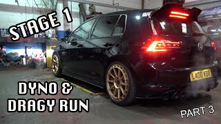 GOLF R MK7 RACINGLINE STAGE 1 DYNO RUN amp DRAGY TIMES  PART 3 [upl. by Hal]