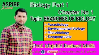 Branches of biology  Paracitology  Environmental Biology  Microbiology  Zoo geography [upl. by Namreh732]