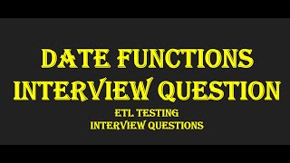 Boost Your ETL Testing Skills Interview Questions for 45 Years Experience [upl. by Notserp]