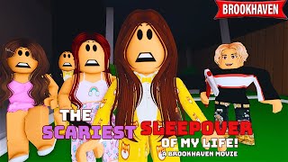 THE SCARIEST SLEEPOVER OF MY LIFE Roblox Brookhaven 🏡RP  CoxoSparkle2 [upl. by Arayk]