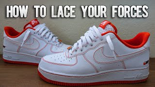 How To Lace Air Force 1s  The Two BEST Ways Loose Lace  Classic [upl. by Letsirhc328]