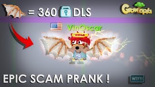 I SCAM PRANK DAVINCI WING OMG  GROWTOPIA [upl. by Ploss]