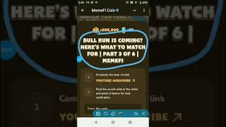 Memefi code today  BULL RUN IS COMING HERES WHAT TO WATCH FOR memefi codefi code crk codef [upl. by Harp332]