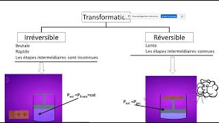 Le travail transformation réversible et irréversible  thermodynamique et thermochimie FSAC [upl. by Aztilem]