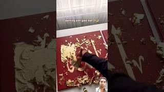 Watch end Goldleaf calligraphy calligraphy art painting artist arabic arabiccalligraphy [upl. by Baker]