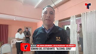 Crio Mayor Moreno quotAlcohol cero y fuerte presencia policial en la semana del estudiantequot [upl. by Aihsila]