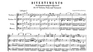 Mozart  Divertimento in F Major K 138 Score [upl. by Nahtanaj961]