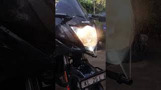 Gixxer SF 150 Headlamp Washer [upl. by Anaher527]