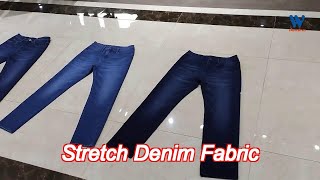 10Oz Premium Slub High Stretch Denim Fabric For Jeans Stock Lot [upl. by Aidole119]