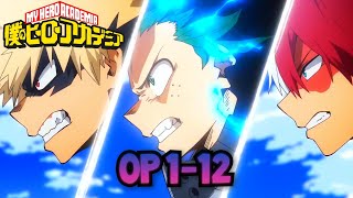 My Hero Academia  All Openings songs 112 [upl. by Tanitansy936]