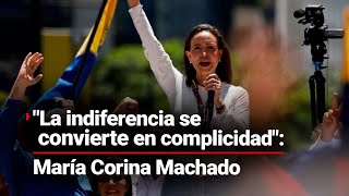 UnPuebloContraLaDictadura  quotCuando una sociedad enfrenta lo que vive Venezuelaquot María Corina [upl. by Anal]