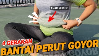 4 GERAKAN MENGHILANGKAN PERUT BUNCIT TANPA SIT UP  TANPA ALAT [upl. by Ailongam]