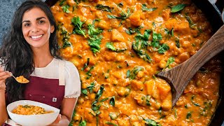 Butternut Squash Curry with Chickpeas  simple onepot meal [upl. by Tarkany]