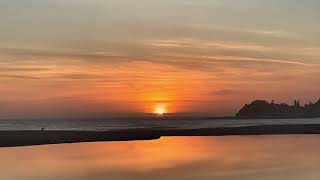 Sunrise on Terrigal Lagoon Reflections Silhouettes Colourful sky [upl. by Lira]