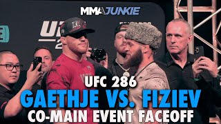 Justin Gaethje vs Rafael Fiziev Final Faceoff For UFC 286 [upl. by Kenay]