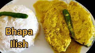 Bhapa Ilish  Microwave Recipe  Shorshe Narkel diye Ilish  Hilsa Curry  Bengali Style [upl. by Anaujik]