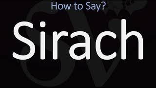 How to Pronounce Sirach CORRECTLY Bible Names amp Words Pronunciation [upl. by Karina]