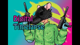 HOTLINE MIAMI  RICHTER  DIGITAL PIXEL ART TIMELAPSE [upl. by Tollmann39]