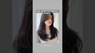 How to style curtain bangs kpop blackpink hairstyling shorts 100k [upl. by Tera892]