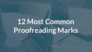 12 Common Proofreading Marks and What They Mean [upl. by Alexandros]