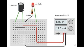 Tinkercad電容充放電 Capacitor discharge demo [upl. by Volny511]