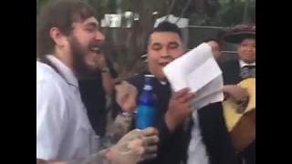 Extended Post Malone Singing quotCongratulationsquot With Mariachi Band [upl. by Marva]