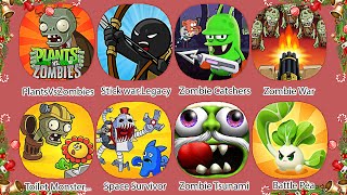 Plants vs Zombies FREE Stick War Legacy Zombie Catchers Zombie War Toilet PvZ Zombie Tsunami [upl. by Esenwahs]