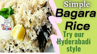 HYDERABADI BAGARA HUA KHANA bagara rice recipe in pressure cooker  Hyderbad  Old city style [upl. by Ender]