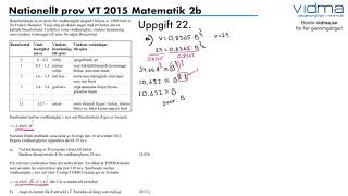 Uppgift 22 ‪Nationellt prov VT 2015 Matematik 2b POTENSER OCH POTENSREGLER [upl. by Noired]