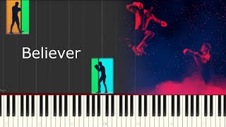 Believer  Imagine Dragons  piano tutorial [upl. by Weissberg]