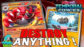 INCINEROAR ex  Attack for ONE Fire Energy  820 Damage  PTCGL Gameplay Pokémon TEMPORAL FORCES [upl. by Bernice]