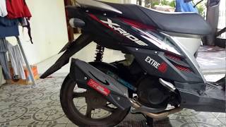 Review R9 Misano muffler for yamaha XRide [upl. by Rafaela]