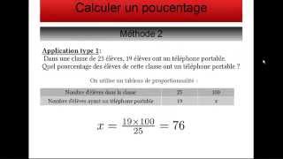 Calcul de pourcentage [upl. by Legnalos]