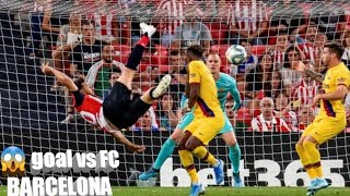 Bicycle kick goal by Aduriz vs Barcelona  2019 laliga first match  Barcelona vs athlatico bilbavo [upl. by Yrrehs]