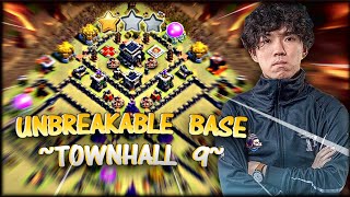 NEW UNBREAKABLE BASETh9 war base with copy link and 4 replays proof Clash of clans [upl. by Cutlip]