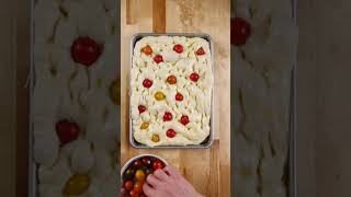 Easy Focaccia With Tomatoes [upl. by Arhsub791]