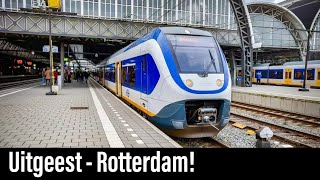 Train Cab Ride NL  Uitgeest  Amsterdam  Gouda  Rotterdam  SLT Sprinter  Nov 2019 [upl. by Cl]